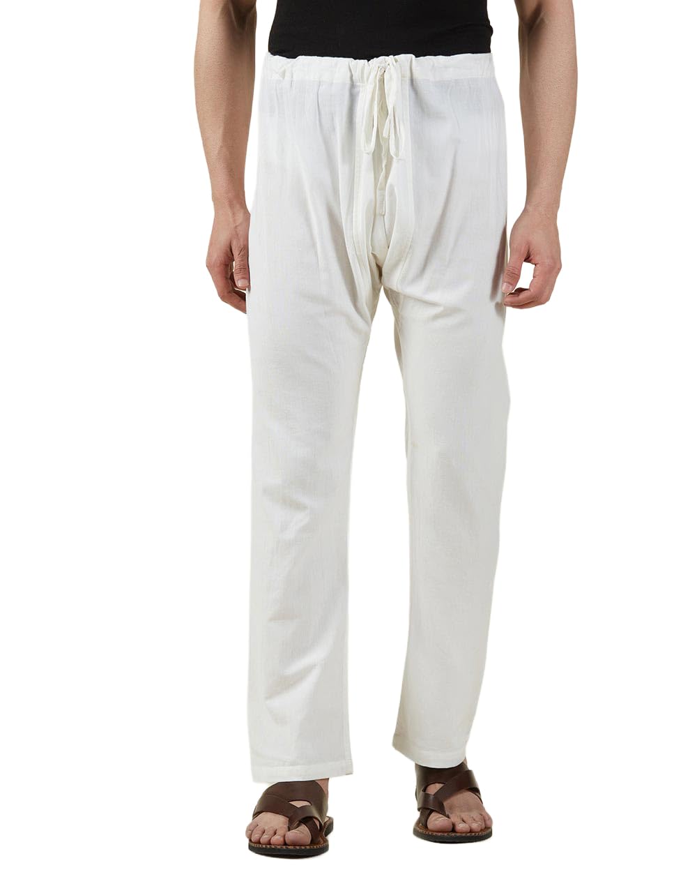 fabindia Men's Relaxed Pants (101787901_Off White-picture-30