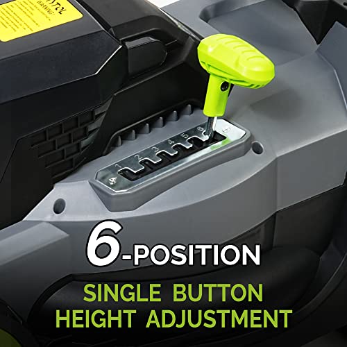 Mytol 40V(20V X2) Cordless Lawn Mower, 16'' Lawn Mower With 4.0Ah Batteries And Charger, Brushless Motor, 6 Mowing Heights & 11.9 Gal Grass Box, Lightweight Electric Lawn Mower For Garden And Yard #TOP3