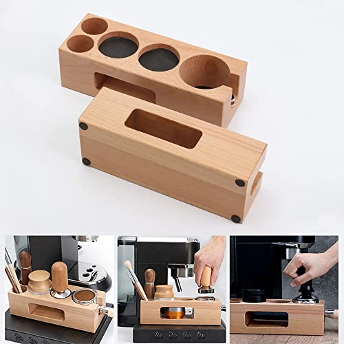 Generic Coffee Tamper Holder Support Base 51/54/58Mm Wooden Filling Filter Stand Espresso Distributor Mat Espresso Machine Tools