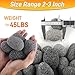 Biotolot 45LB Lava Rocks for Fire Pit, 2-3 Inch Natural Pebbles Tumbled Lava Rock for Gas Fire Pit and Indoor Outdoor Fireplaces