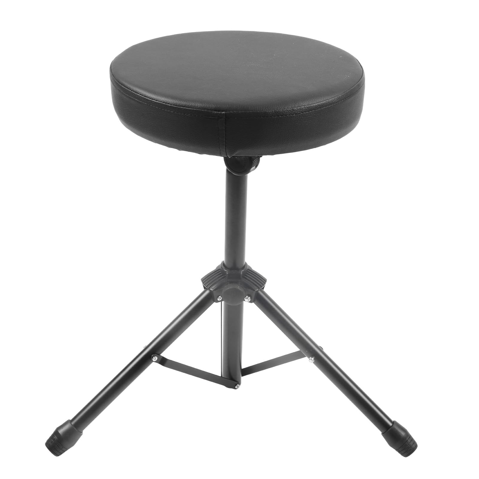 Trono de Batería, Asiento Acolchado Giratorio Ajustable para Jugadores de Batería, Metal y Esponja