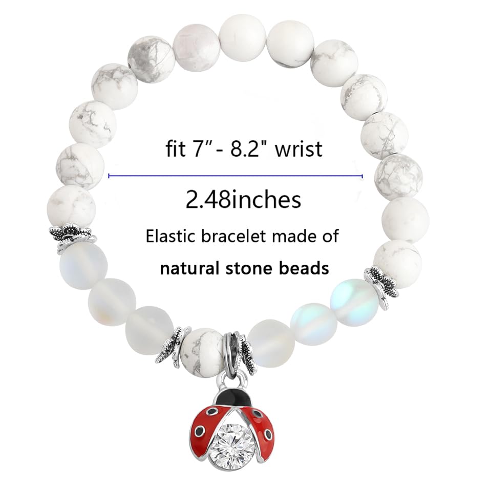 BNQL Ladybug Going Away Gifts Coworker Leaving Gift Ladybug Good Luck Bracelet Farewell Gift Retirement Gift for Friend Boss2