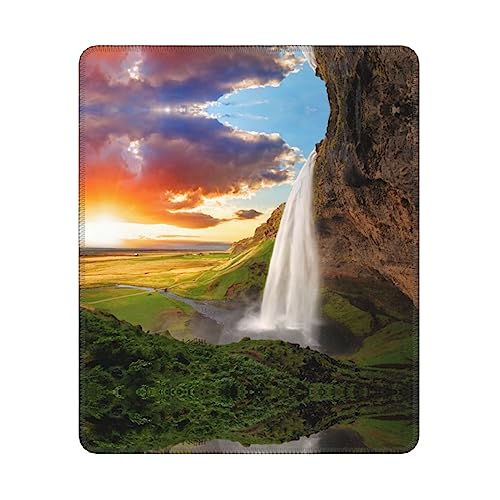 Tapis de souris Islande avec base en caoutchouc antidérapant pour ordinateur portable, jeux vidéo, bureau, maison, 25,4 x 30,5 cm