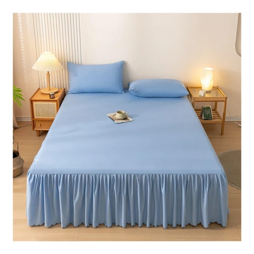 Copri letto a molle, tinta unita, con quattro angoli con elastico spazzolato, per letto grande/letto extra-large (senza federa) (Tianlan, 120 x 200 x 45 cm, 1