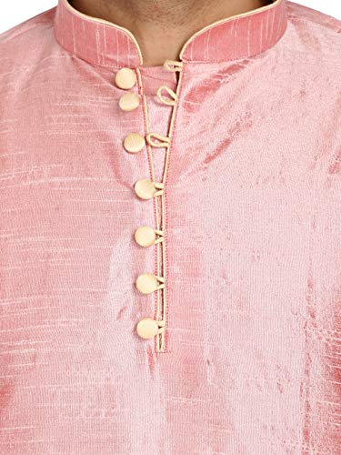 Image of Men's Ethnic Silk Loop Button Kurta