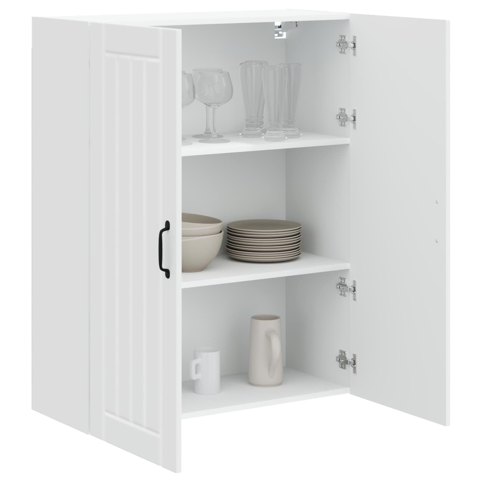 vidaXL Wall Cabinet LUCCA White 80 x 31 x 100 cm Engineered Wood