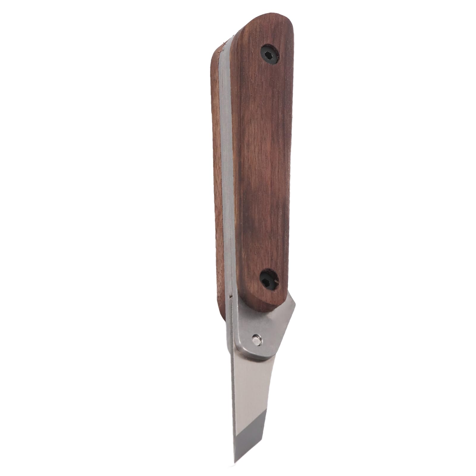 CHICIRIS Taglierina per Pelle Design Ergonomico Taglierina Artigianale in Pelle Resistente per Artigiani Manico in Legno in Acciaio Inossidabile 304