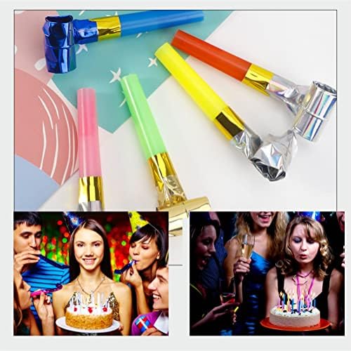 Party Hooters Fun Whistles Blowers For Kids Adults Poppers Blowouts Filler Noise Toy For Birthdays Weddings Celebrations Christmas Halloween Parties Supplies Assorted Colors (Pack Of 20)