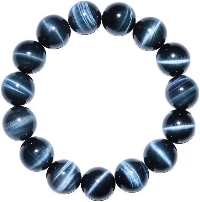 Blandinelove Pulsera de cuentas, pulseras de cuentas auténticas hechas a mano naturales de alta calidad, pulsera elástica de piedras preciosas para