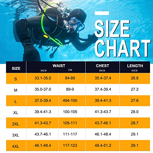 Ctrilady Men's Best Neoprene Wetsuit Jacket Front Zipper Long Sleeves Workout Tank Top For Swimming Snorkeling Surfing (Black, Xl) #TOP6