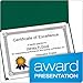Oxford Certificate Holders, Diploma Covers for Letter Size 8.5x11 Certificates, Cardstock, Green, Letter Size, 25 Per Pack (299605)