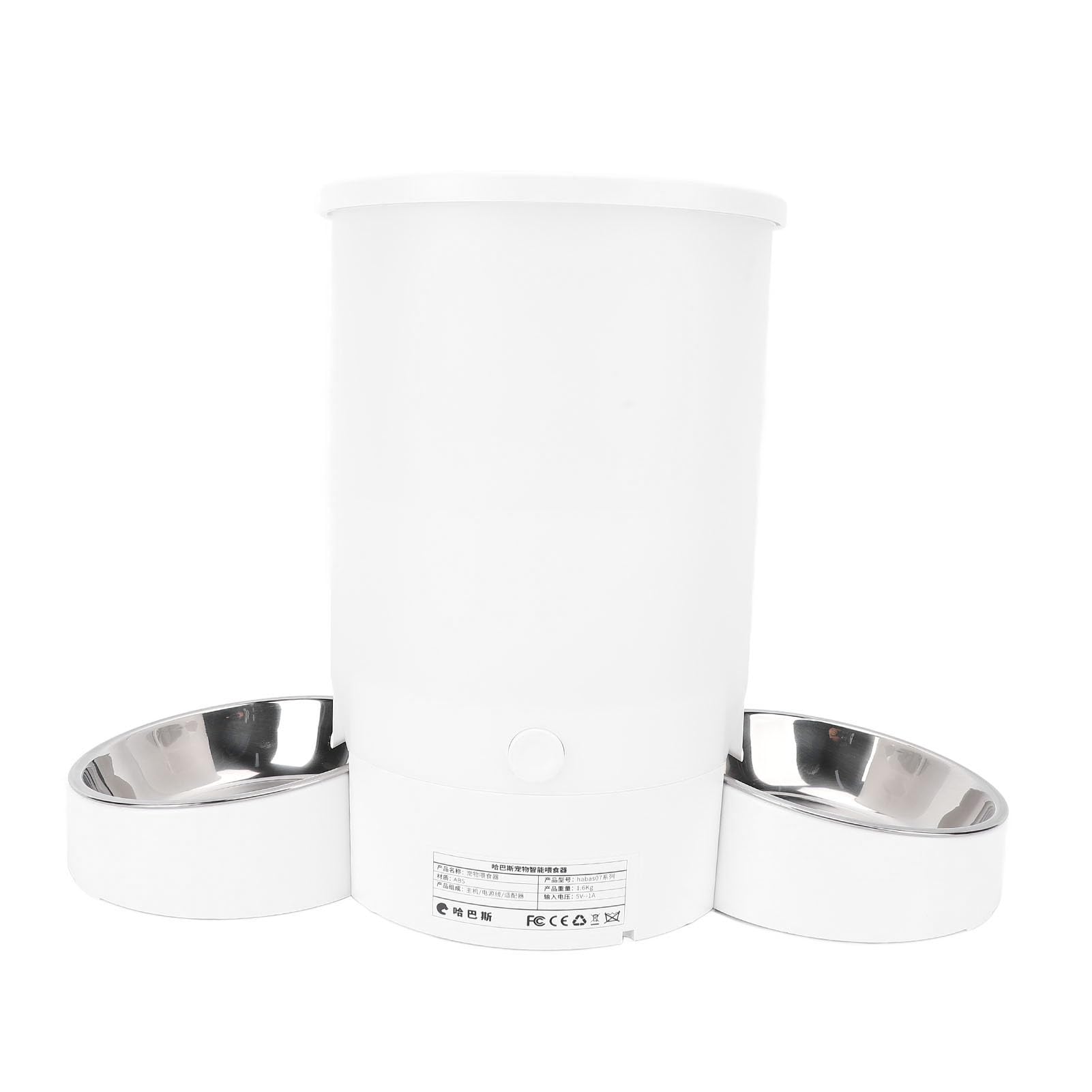 Total Machine Cat Dispensador de Alimentos Automático para Gatos y Perros, 3L, WiFi 2.4g, Tazón Doble, hasta 12 Porciones/6 Comidas por Día