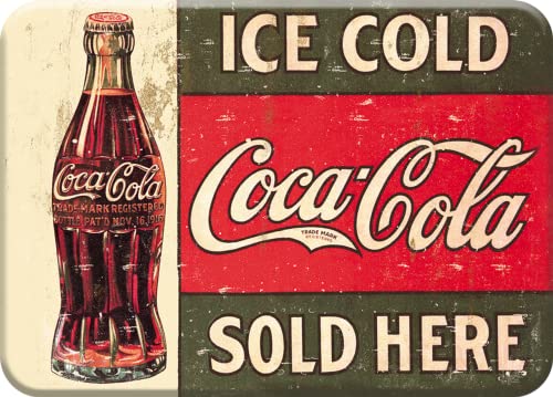 Imán Refrigerador Coca-Cola 1916 Metal Rectangular miniatura 1