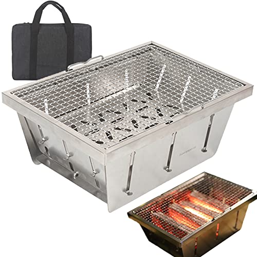 Barbecue à charbon démontable en inox anti-rouille pour simplifier le camping