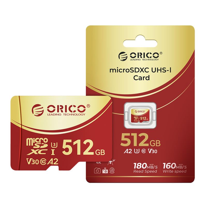 Amazon.com: ORICO F3 512GB microSDXC Memory Card 180MB/s Read