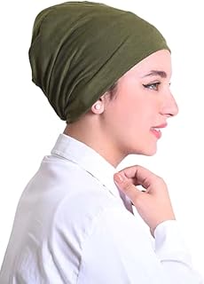 وشاح اسيل للنساء من سكارف قبعة باندو مزدوجة الطبقات ملفوفة بالكامل بطبقة بدون خياطة