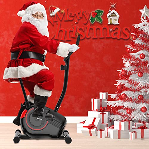 Adjustable Magnetic Elliptical Cross Trainer with LCD Monitor and Sensors,Elliptical Machine for Home Use,Hyper Quiet Elliptical Exercise Machine for Indoor Exercise Beginners Home