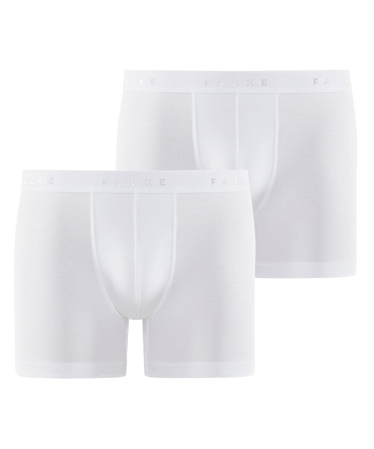 Falke Men's Weiß (White 2000) Daily Comfort 2-Pack M Bx Baumwolle Atmungsaktiv 2 Stück Boxer Shorts, M (Pack Of 2)