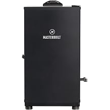 Masterbuilt&reg; 30-inch Digital Electric Vertical BBQ Smoker with Side Wood Chip Loader, Chrome Racks and 710 Cooking Square Inches in Black, Model MB20071117