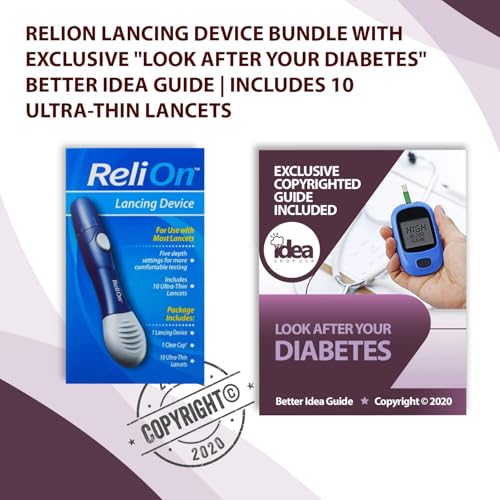 Adjustable Lancing Device for Blood Glucose Testing – Includes 10 Ultra-Thin Lancets | 5 Depth Settings | Compatible with Most Lancets | Finger & Alternate Site Use - Bundle with Diabetes Guide - Thumbnail 2
