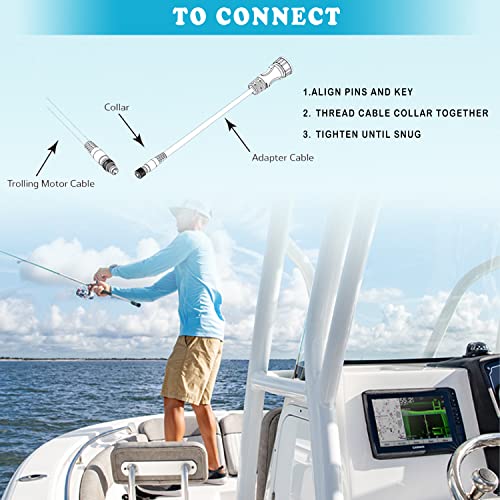 Image of 1852072 MKR-US2-12 Universal Sonar 2 Adapter Cable Compatible with Garmin Echo, echoMAP, Striker Series Fishfinder Replace for 1852072, black