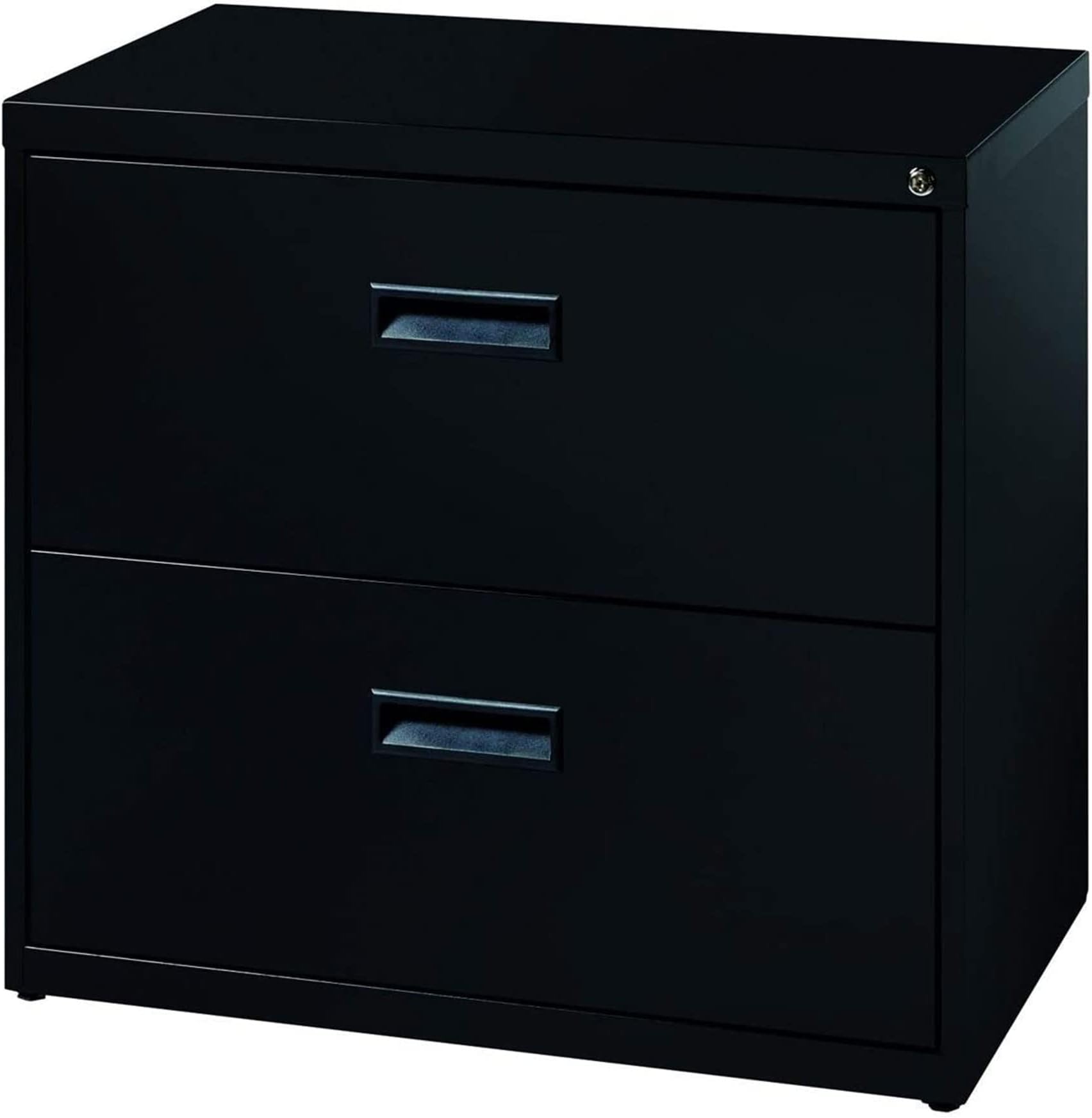 Hirsh SOHO 2 Drawer Lateral File Cabinet in Black, Fully Assembled