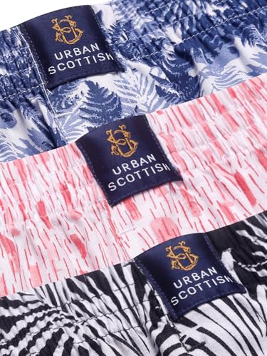 Image of Urban Scottish Ultra-Comfortable Men's Boxer Pants - 100% Cotton Material with A Stylish Print - Soft and Stretchy Elastic Waist Band - Dynamic Movement and Hardwearing Stitching - Breathable with A Gentle Snug Fit