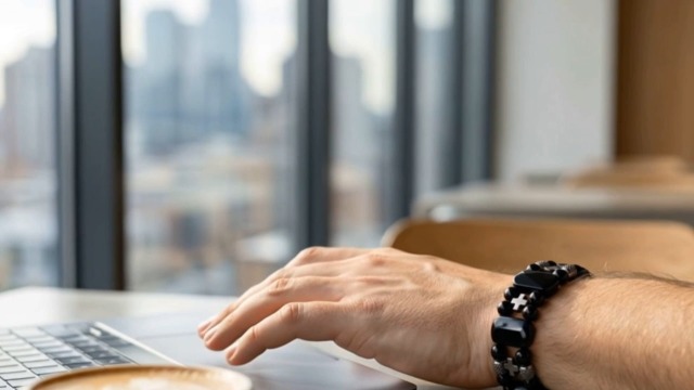 Pulsera Cruz para Hombre con Piedras Naturales miniatura 7