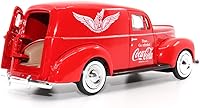 Vista 5 de Motor city classics Coca-Cola Diecast Collectible 1940 Ford Delivery Van with Cooler 1:24 Diecast Scale Model 424195 Officially Licensed