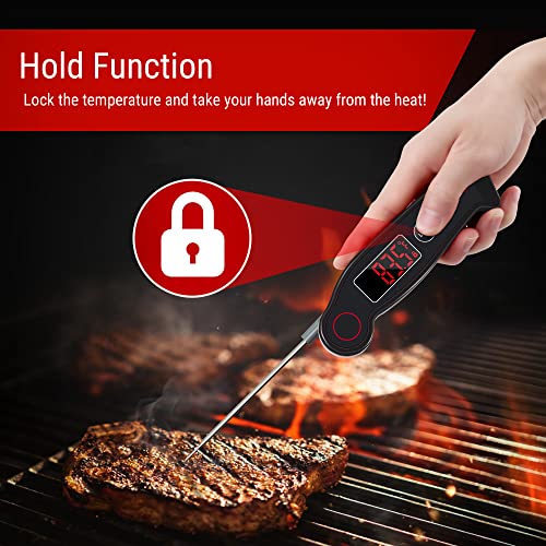 Image of TempPro TP19 Waterproof Digital Meat Thermometer for Grilling with Ambidextrous Backlit & Thermocouple Instant Read Kitchen Cooking Food Thermometer for Candy Water Oil BBQ(Previously ThermoPro)