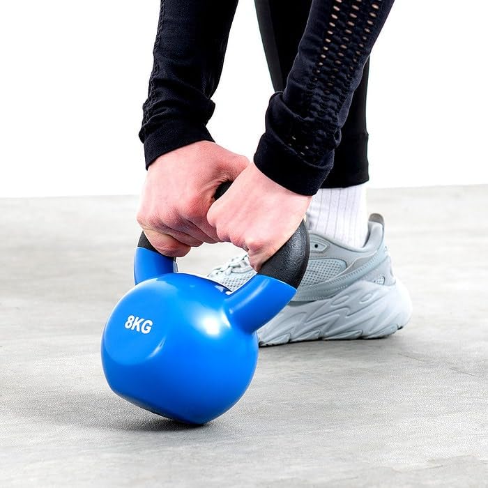 Image of Body Maxx Vinyl Coated Kettlebells For Home Gym & Club Workouts, Solid Cast Iron Vinyl Coated Kettlebells For Unisex Use (10 KG)