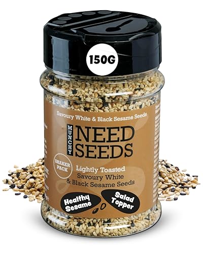 Munchy Seeds Lightly Toasted Savoury White & Black Sesame Seeds 150g