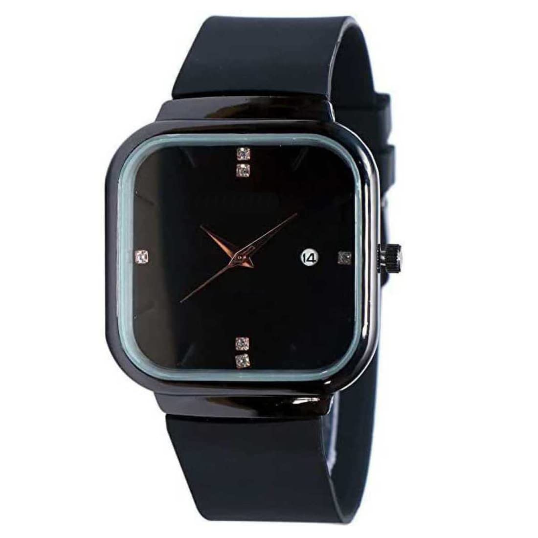 MASTRENA Analogue Unisex Date Watch (Black Square Dial Black Strap) (B0BPHPB2VX) Amazon Price History, Amazon Price Tracker