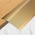 SAFEACET 4 inch Floor Transition Strip Wood to Tile, 36" Gold Aluminum Carpet to Tile Transition Strip, Interior Metal Thresholds for Doorways Vinyl Laminate…