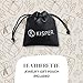 KISPER 24k White Gold Rope Chain Necklace –Thin, Dainty, White Gold Plated Stainless Steel Jewelry for Women & Men with Lobster Clasp, 24