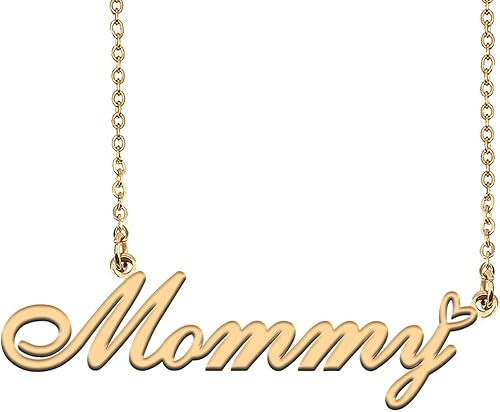 HUAN XUN Collar personalizado con cualquier nombre para mujeres y niñas en oro y plata