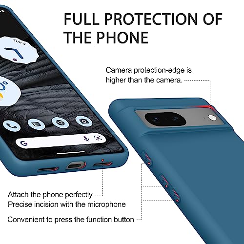 Coque souple Google Pixel 8 bleu abysse protège des chutes et rayures légères - 4