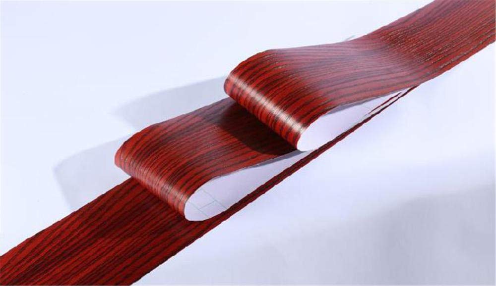 Wallpaper Borders， Self-Adhesive Wallpaper Border Sticker for Walls and Ceiling Multicolor Multiple Sizes(Embossed Red Sandalwood,5CM X 500CM)