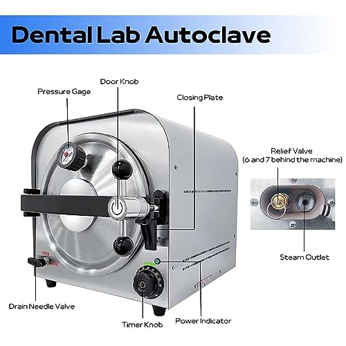 Esterilizador de vapor autoclave para equipos médicos y dentales, esterilización de alto rendimiento para herramientas de belleza y suministros de laboratorio