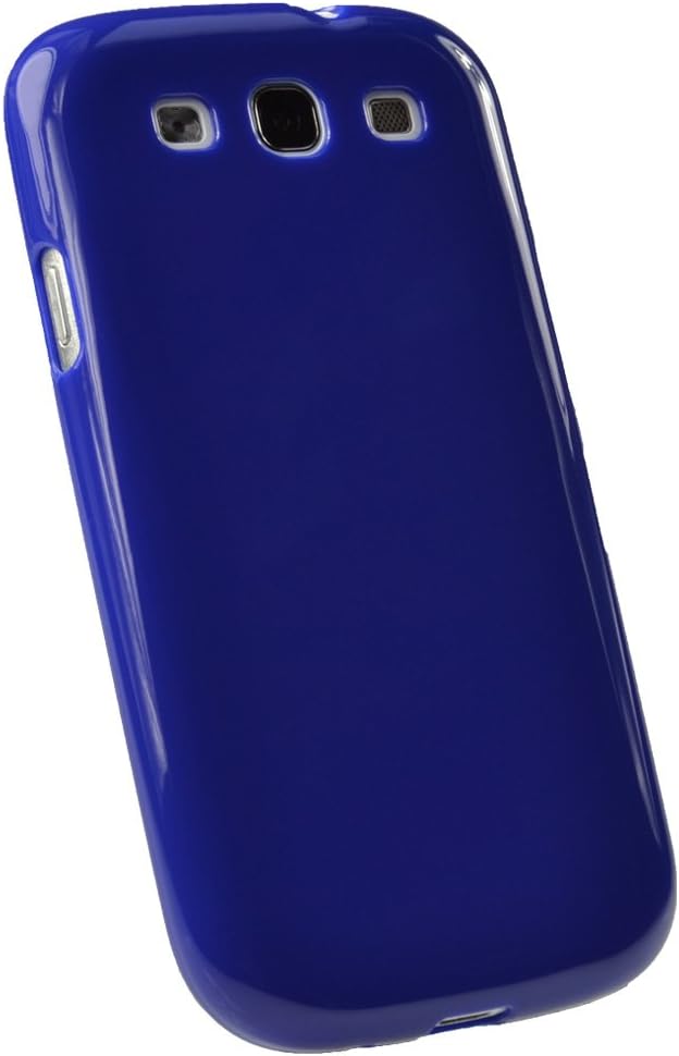 igadgitz Blue Glossy Durable Crystal Gel Skin (TPU) Case Cover for Samsung Galaxy S3 III i9300 Android Smartphone Cell Phone + Screen Protector (Compatible with all carriers incl AT&T, Sprint Nextel, T-mobile & Verizon Wireless)
