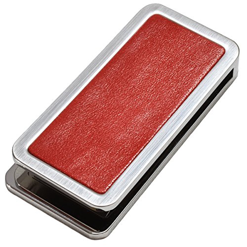 [TAVARAT] [タバラット] マネークリップ メンズ 挟む力が弱くならない 日本製 真鍮 本革 U-clip (レッド)