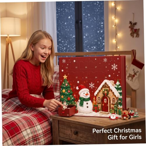 Calendrier de l'Avent de Noël pour filles - 24 jours - Rouge – vue 9
