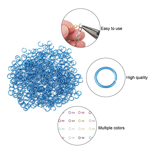 Dadifen 7200Pcs Colored Jump Rings 16 Colors Aluminum Open Jump Rings For Jewelry Making 6Mm O Ring Connectors Jewelry Diy Chainmail Necklaces Bracelet #TOP2