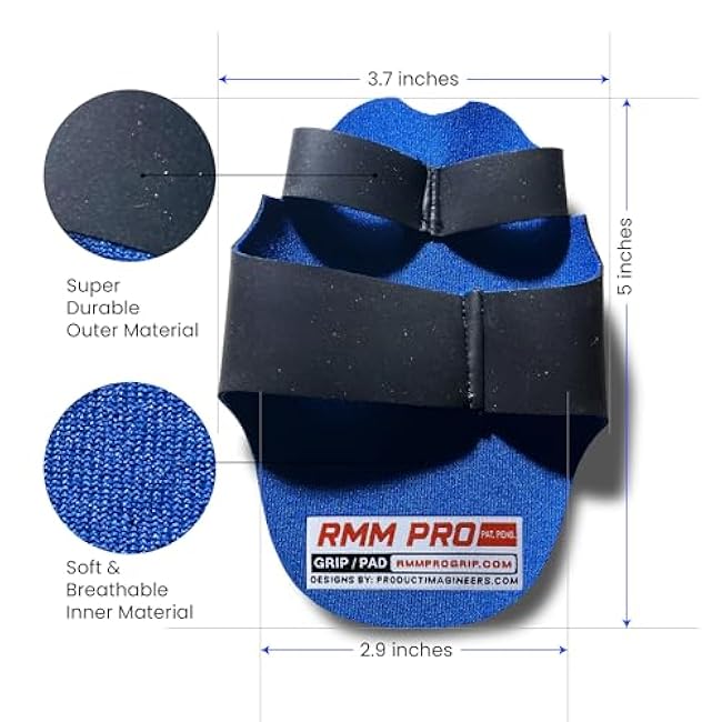 RMM PRO Grip Pad - Non-Slip Reversible Hand Protection for Weightlifting, MMA, And Extreme Sports - Gym Grip Pads - Ideal For Combatting Grip Fatigue