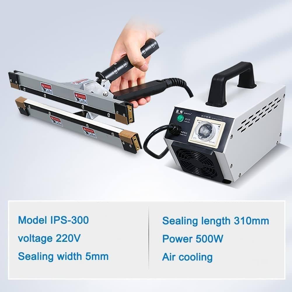 Scelleuse à sertir Thermique portative, scelleuse à sertir Thermique 500 W, Largeur de Joint de 5 mm, Machine d'emballage de Sacs sous Vide pour Sac Mylar, Sac en Aluminium, Sac en cellophane, 600 m