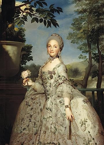 Toile portrait de Maria Luisa de Parme par Anton Raphael Mengs, art classique 60x90