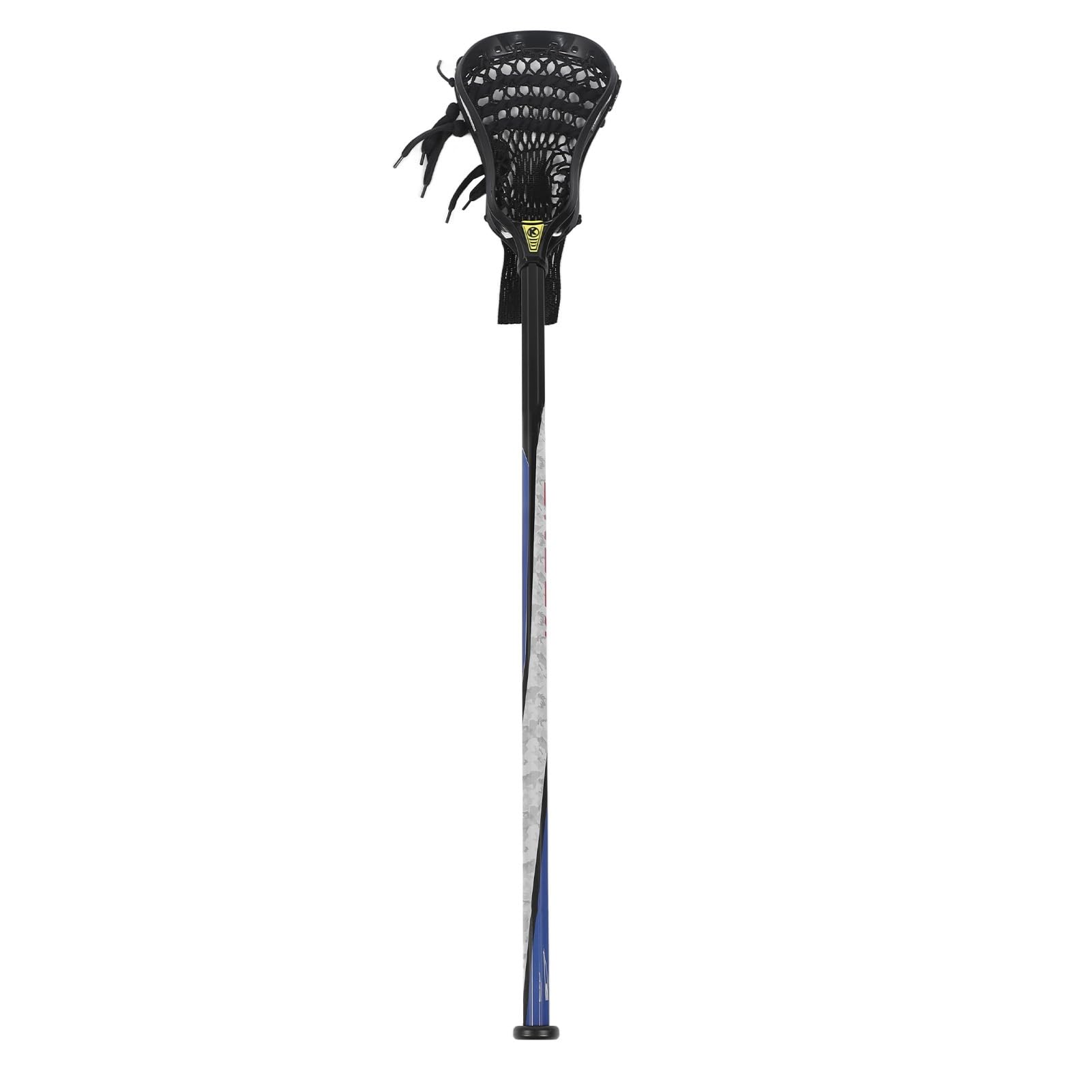 Lacrosse-Stick-Set für Jungen, Glänzendes Professionelles Lacrosse-Stick-Set Zur Verbesserung des Lernens, Stark mit Nicht Fallender Schwanzkappe Zum Üben (schwarzes Netz)