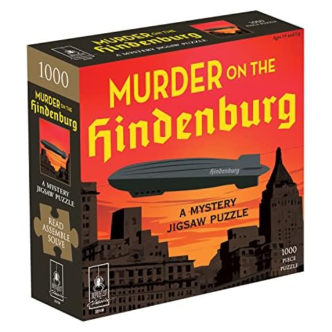 Murder on The Hindenburg, a 1000-Piece Classic Mystery Jigsaw Puzzle with Short Story and Mystery Jigsaw, for Ages 15 and Up Cover
