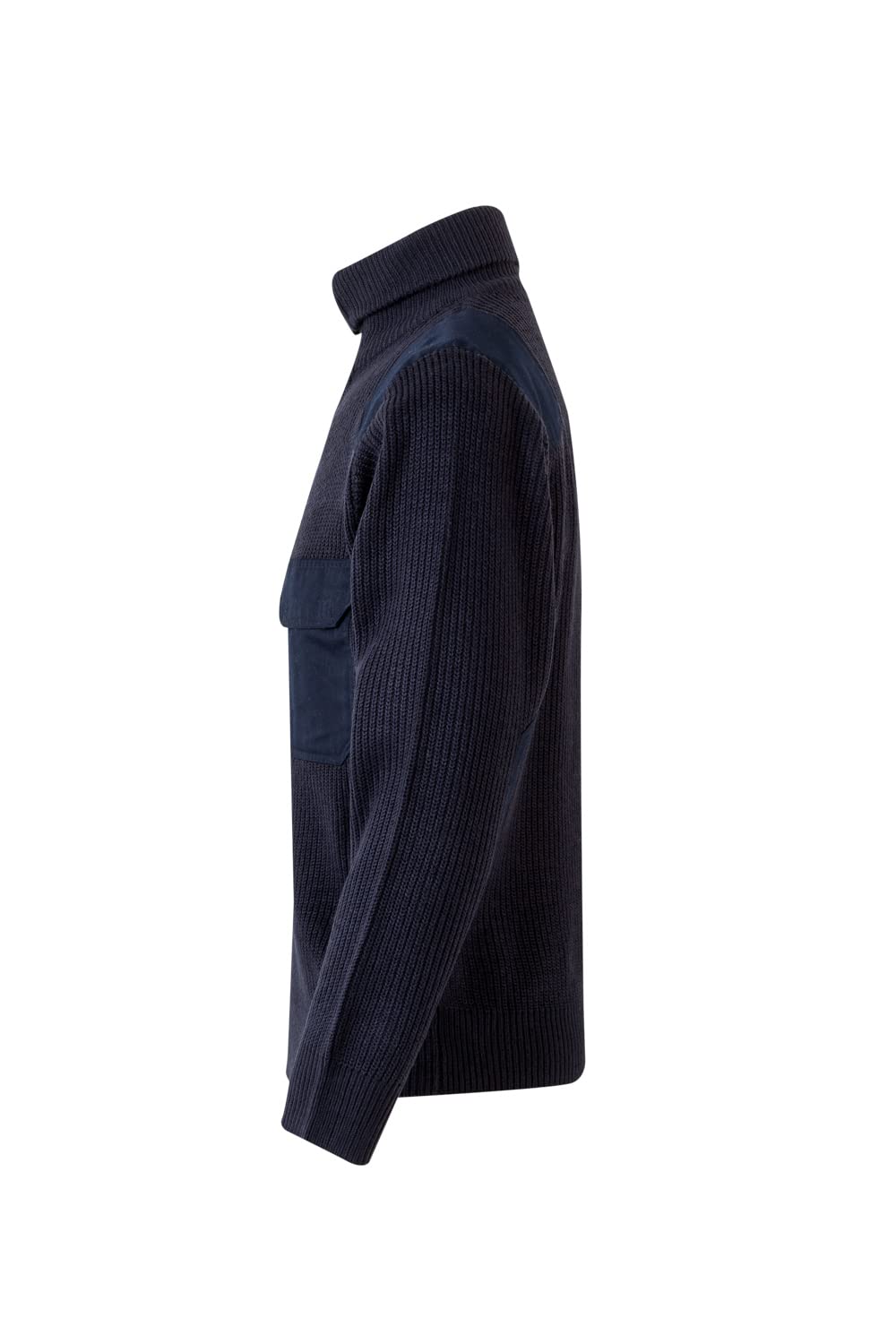 Velilla 101; Jersey punto grueso con cuello alto; color Azul Marino; Talla XL