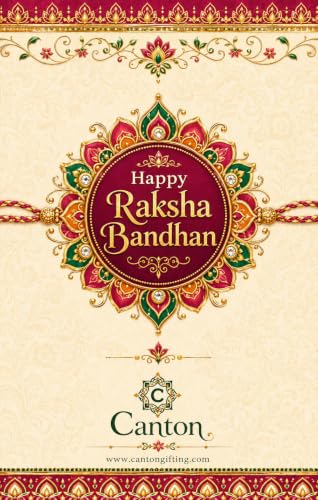 Image of Canton Rakhi Hamper For Brother, Rakhi Gift For Brother, Pack of 1 Designer Rakhi For brother (Design-74)